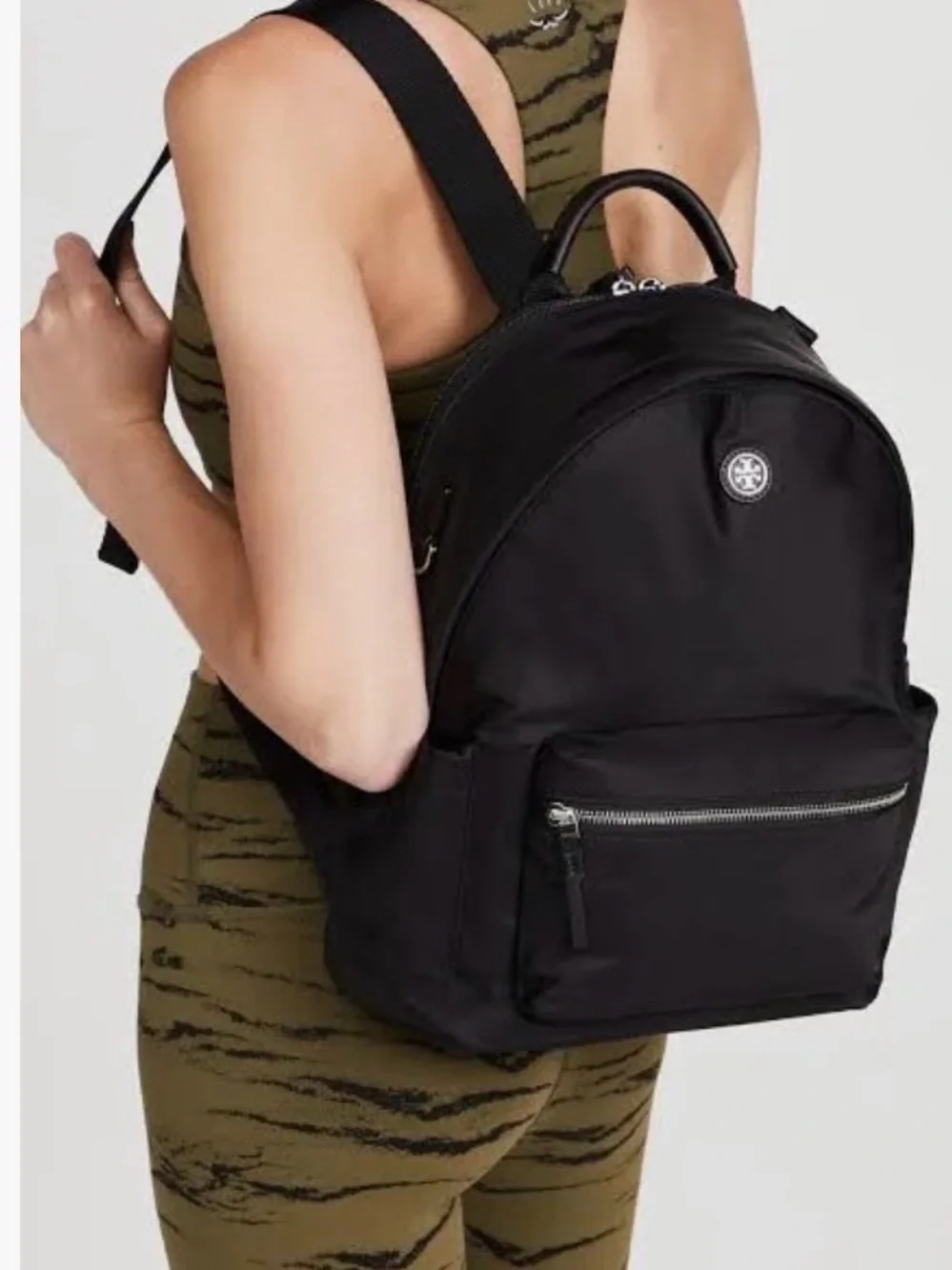 Tory Burch Black Nylon Backpack - Sleek Everyday Bag